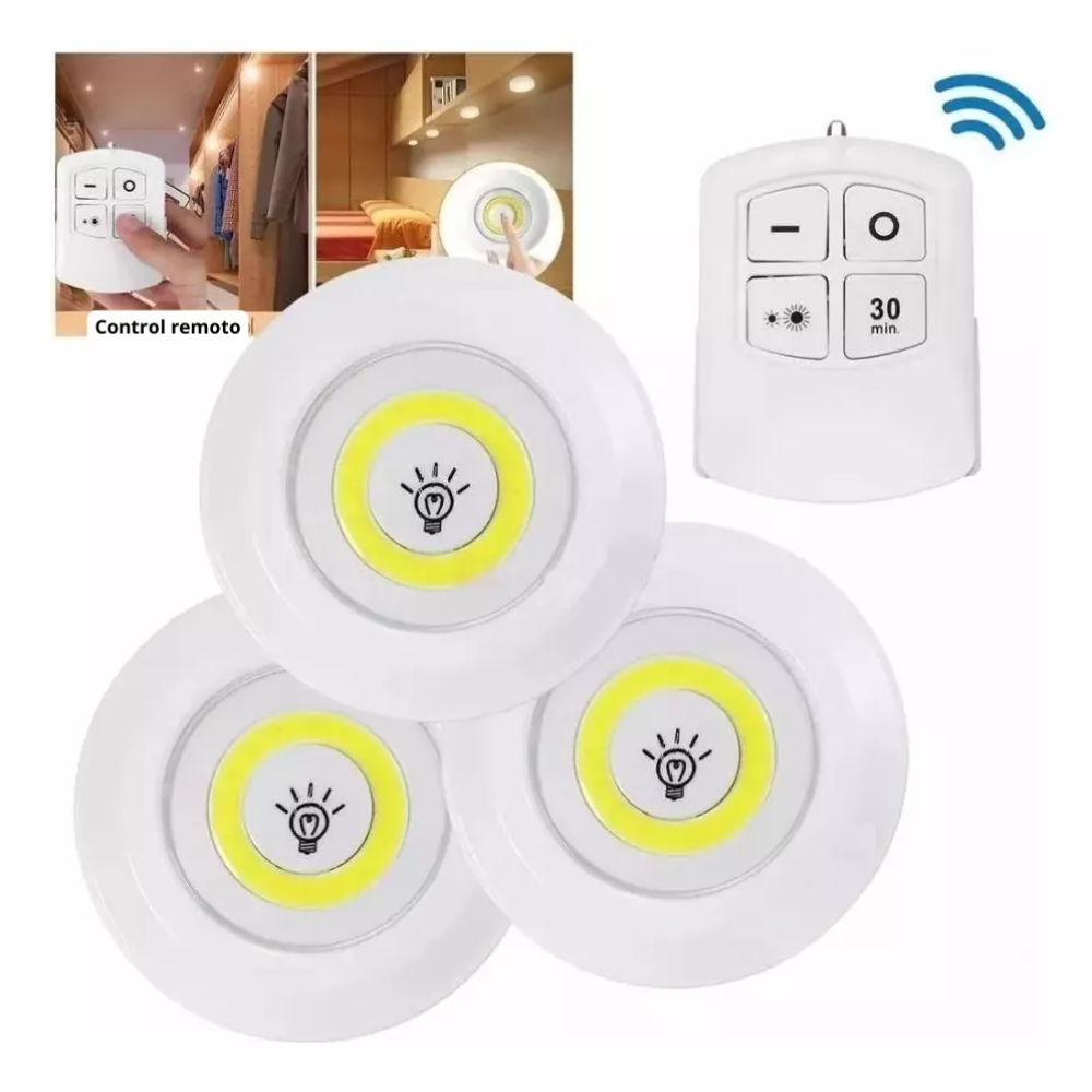 EASY LUCES® (SET 3 LUCES LED + CONTROL INALÁMBRICO)