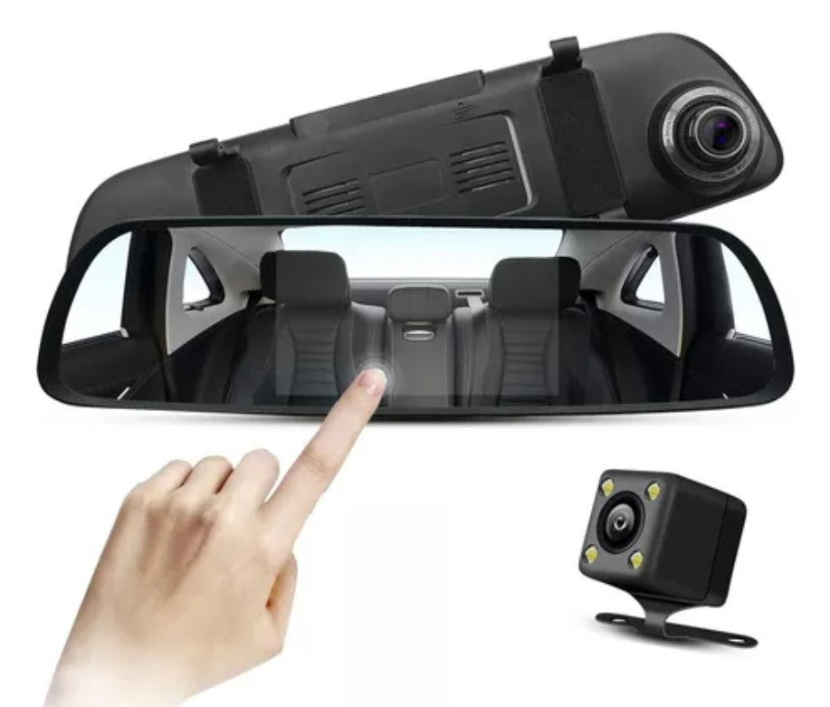 CAMCAR® ESPEJO RETROVISOR CON CAMARA DELANTERA Y TRASERA
