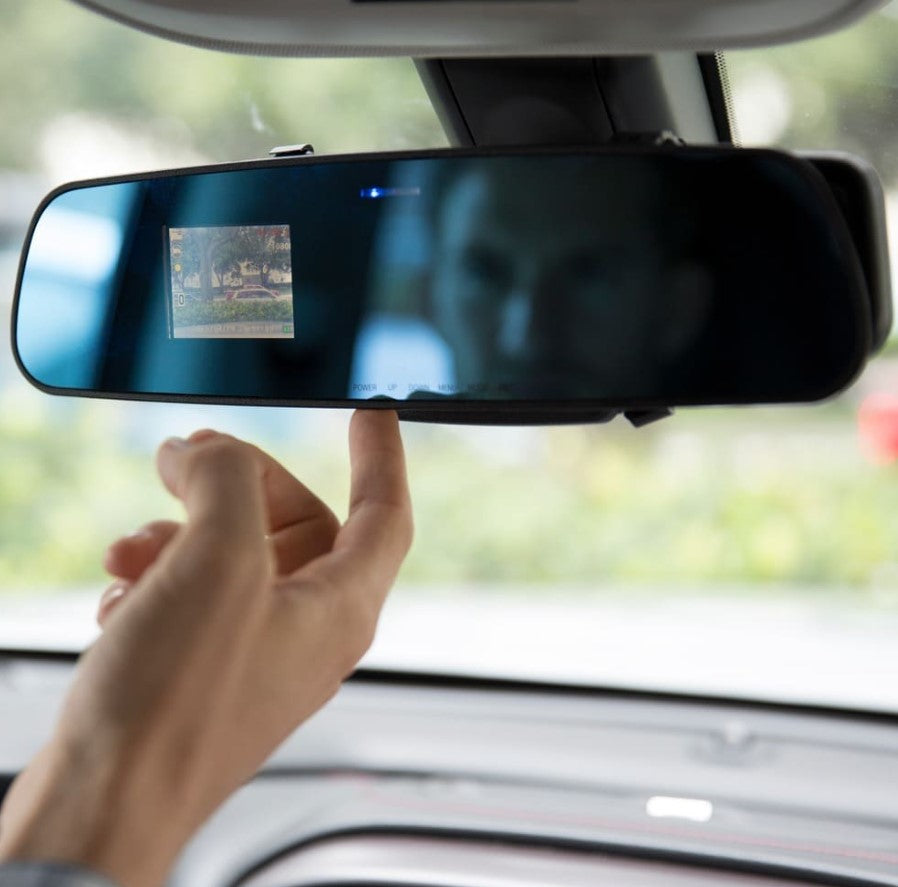 CAMCAR® ESPEJO RETROVISOR CON CAMARA DELANTERA Y TRASERA